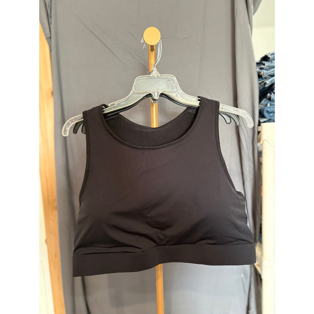 Fabletics Trinity High Impact Sports Bra Black 4X Mesh Racerback Active Workouts